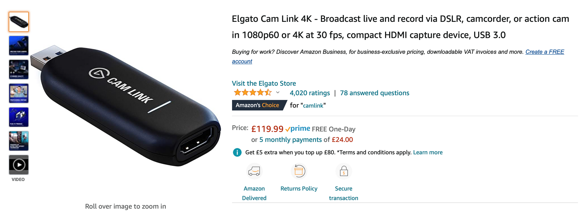 The Cheap £10 Elgato Cam Link Alternative